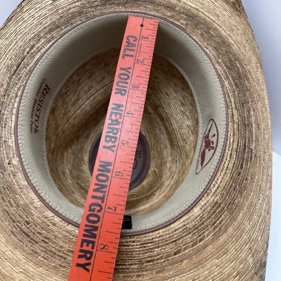 Resistol Duck Commander Straw Cowboy Hat S Genuine Mexican Palm Western USA Made - Picture 15 of 16